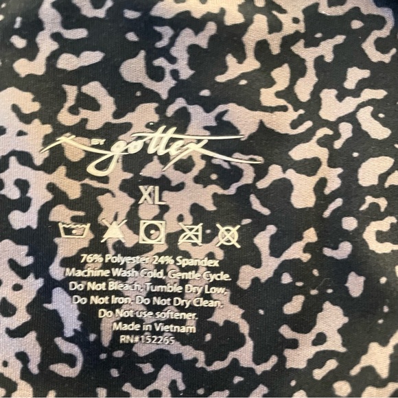 X by Gottex Leggings Black Brown Abstract Print High Rise Stretchy Size XL - Picture 12 of 12